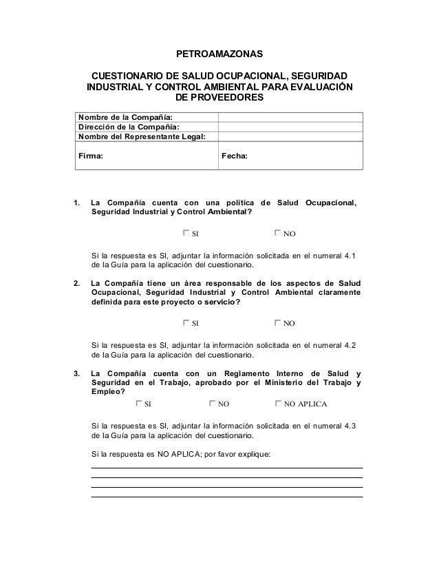 preguntas para una entrevista de seguridad e higiene cuestionario de ssa preguntas para una entrevista de seguridad e higiene cuestionario de ssa