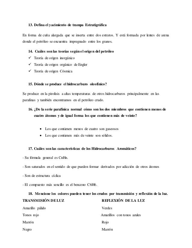 preguntas importantes del petroleo cuestionario de tecnologia del petroleo preguntas importantes del petroleo cuestionario de tecnologia del petroleo