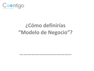 ¿Cómo definirías
“Modelo de Negocio”?


………………………………..
 