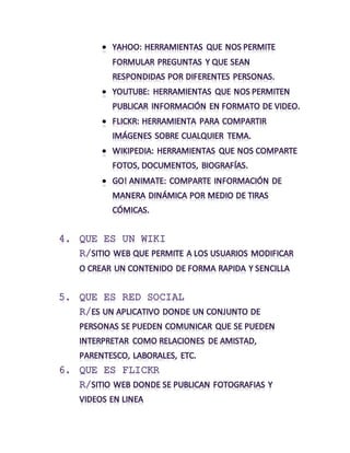 Cuestionario herramientas web 2.0 