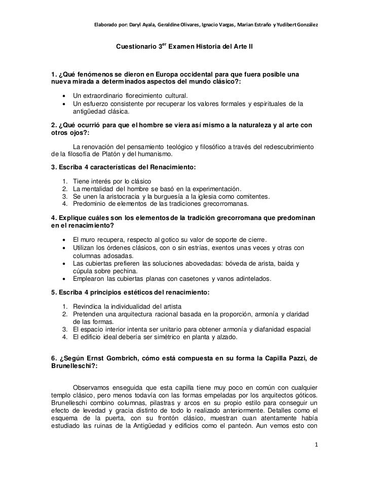 preguntas de historia del arte cuestionario historia del arte 2 verano preguntas de historia del arte cuestionario historia del arte 2 verano