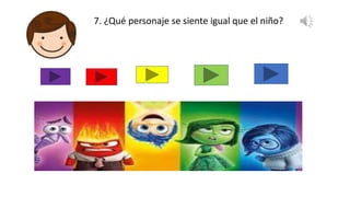 7. ¿Qué personaje se siente igual que el niño?
 