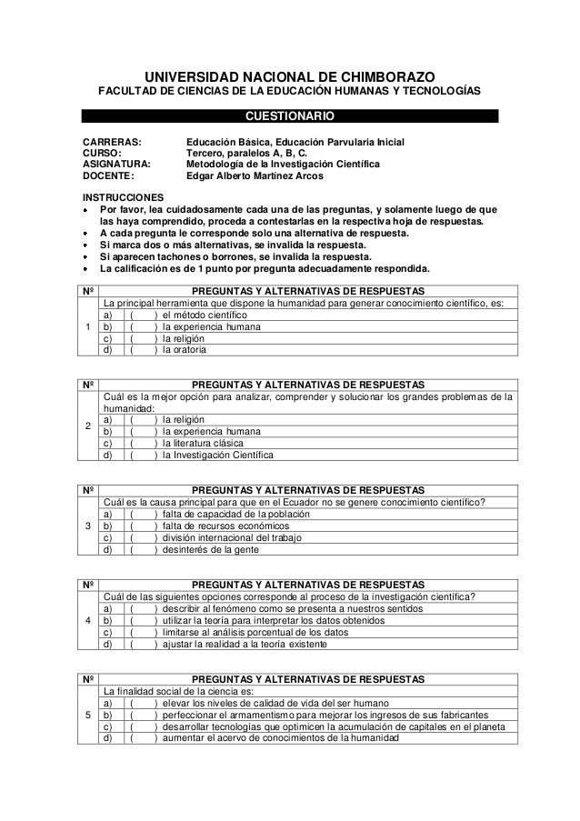 Ejemplos De Cuestionarios exclusiveeasysite