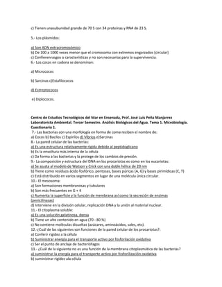 Cuestionario microbiologia