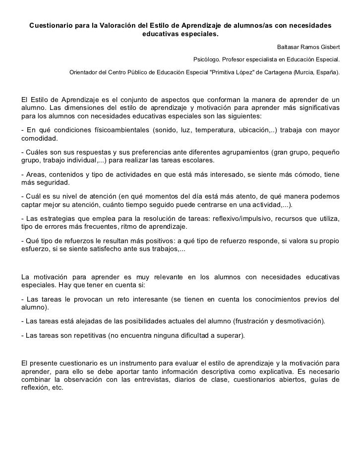 que son preguntas genericas cuestionario para la valoraci 243 n del estilo de aprendizaje que son preguntas genericas cuestionario para la valoraci 243 n del estilo de aprendizaje