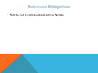 Ángel G., Julio c. 1998. Estadística General Aplicada 