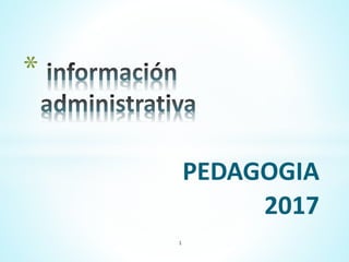 PEDAGOGIA
2017
1
*
 