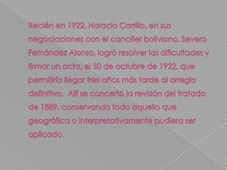 Por esto, el tratado de 1889 sufrió enmiendas en los años 1891 y 1896. La de 1891 fue propuesta y conseguida por el Congreso argentino, y consistió en la modificación del artículo 1º.  Se planteaba entonces la célebre cuestión de las más altas cumbres que dividen aguas.  