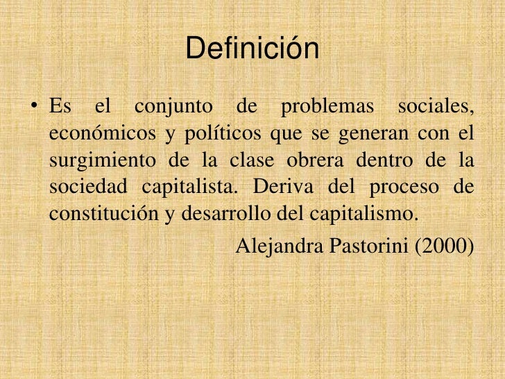 Cuestion social, didactica