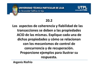 Gestion de Transacciones - Cap 20