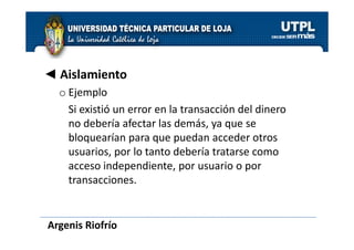 Gestion de Transacciones - Cap 20