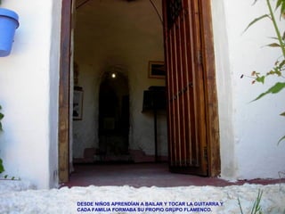 DESDE NIÑOS APRENDÍAN A BAILAR Y TOCAR LA GUITARRA Y
CADA FAMILIA FORMABA SU PROPIO GRUPO FLAMENCO.
 