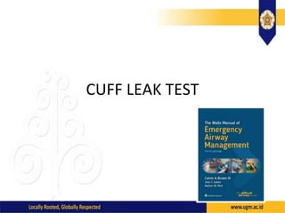 tes untuk mendeteksi adanya leak pada et | PPT