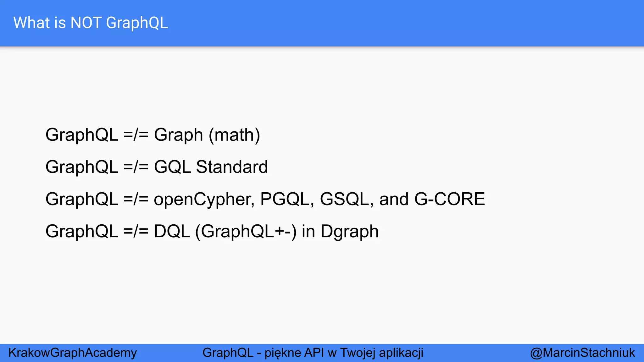 GraphQL - Piękne API w Twojej Aplikacji - KrakowGraphAcademy