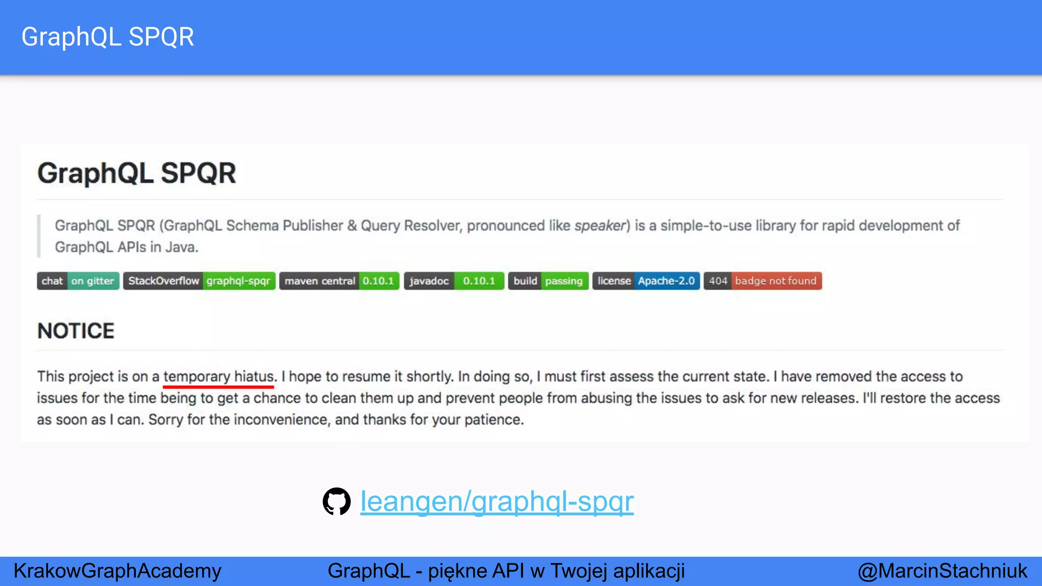 GraphQL - Piękne API w Twojej Aplikacji - KrakowGraphAcademy