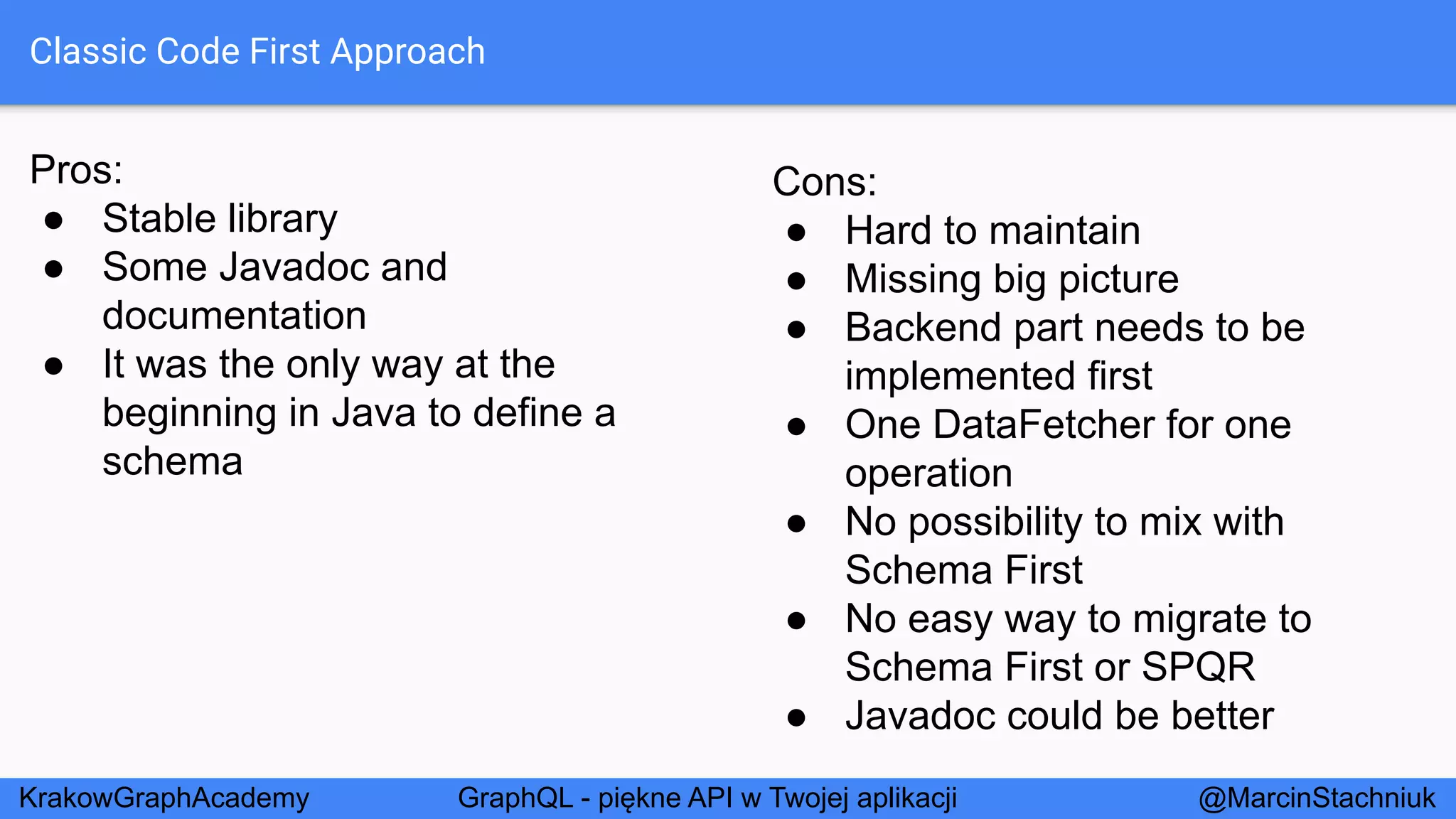 GraphQL - Piękne API w Twojej Aplikacji - KrakowGraphAcademy