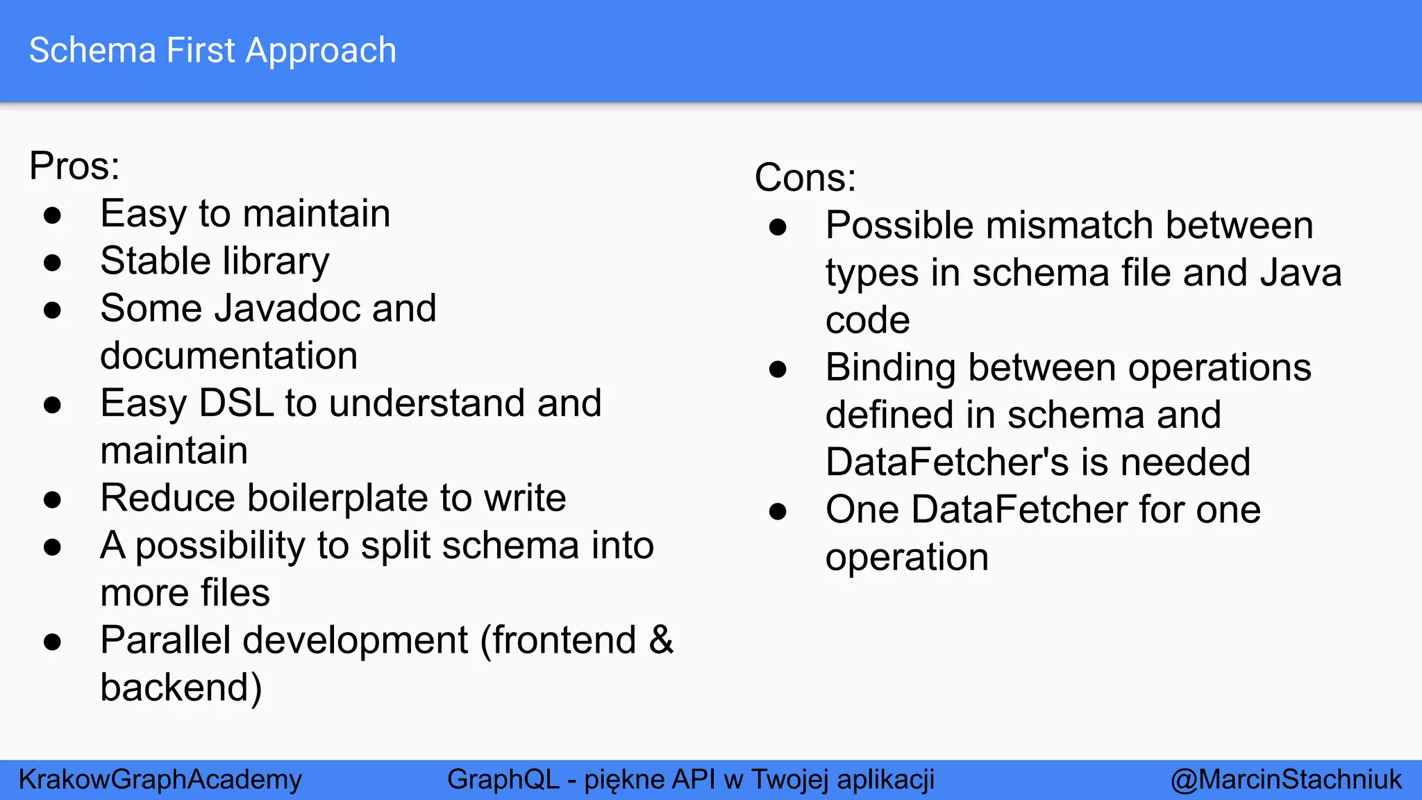GraphQL - Piękne API w Twojej Aplikacji - KrakowGraphAcademy