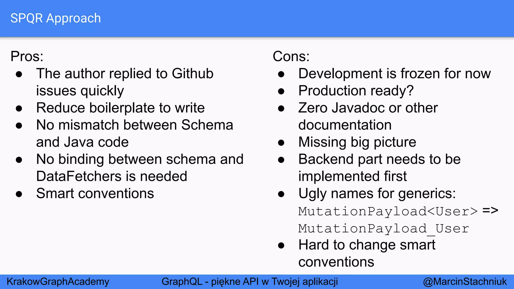 GraphQL - Piękne API w Twojej Aplikacji - KrakowGraphAcademy