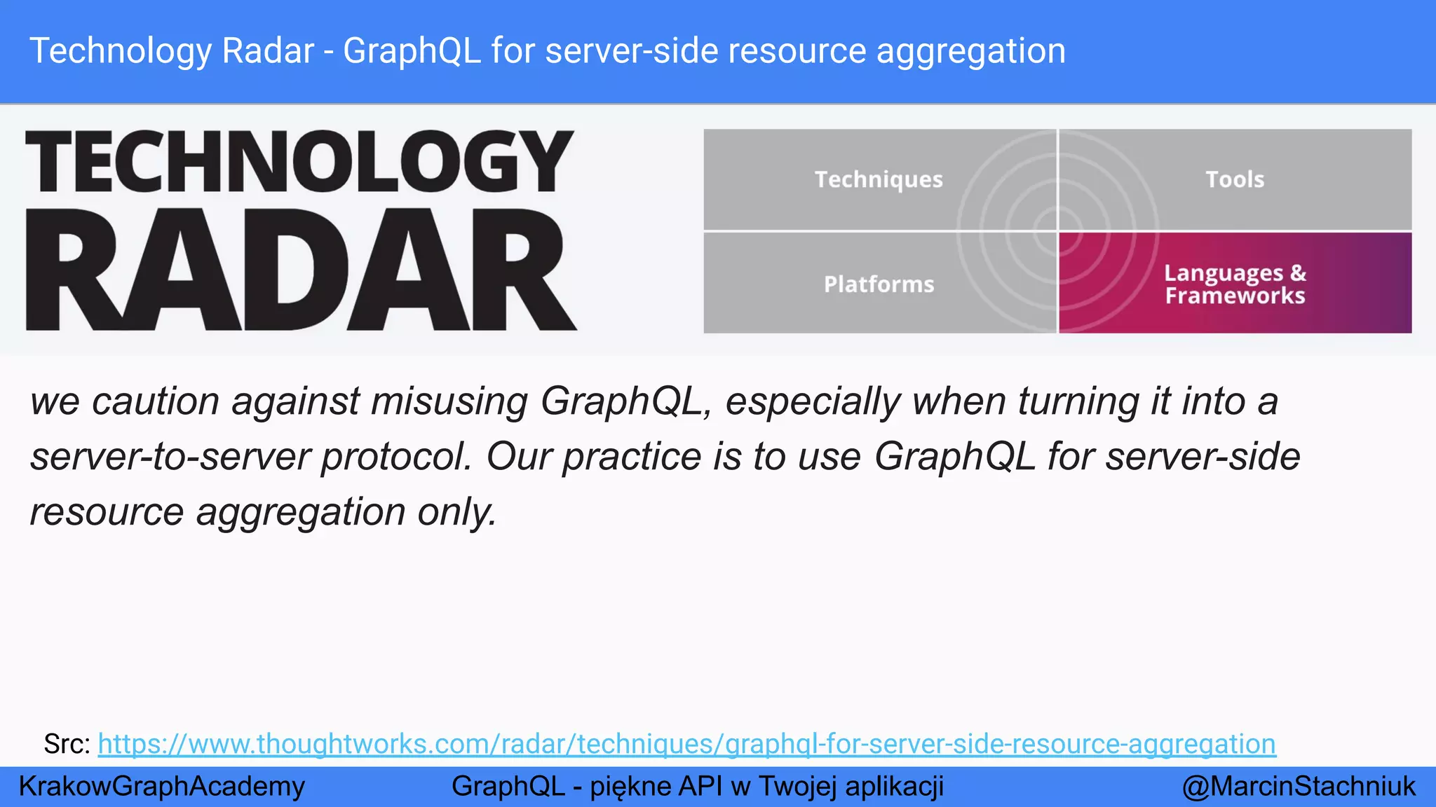 GraphQL - Piękne API w Twojej Aplikacji - KrakowGraphAcademy