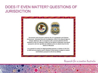 DOES IT EVEN MATTER? QUESTIONS OF
JURISDICTION
 