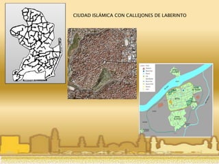 CIUDAD ISLÁMICA CON CALLEJONES DE LABERINTO
 