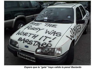 Espero que la “gata” haya valido  la  pena! Bastardo  