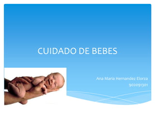CUIDADO DE BEBES

           Ana Maria Hernandez Elorza
                           902091301
 