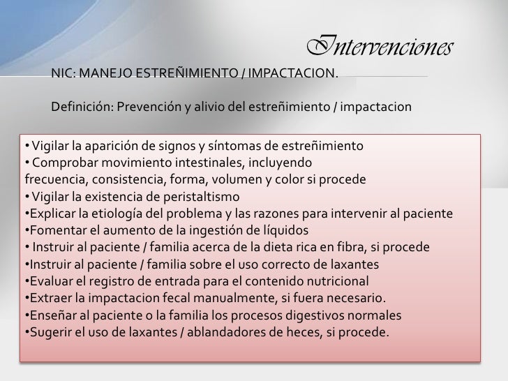 Estreñimiento en el adulto mayor cuidados de enfermeria