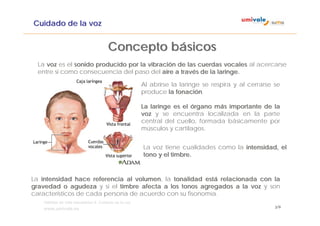 Cuidado de la voz | PDF