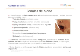 Cuidado de la voz | PDF