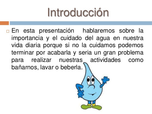 Cuidado e importancia del agua
