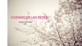 CUIDADO EN LAS REDES
MARIANA GUTIERREZ
7D2
 