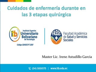 Master Lic. Irene Astudillo Garcia
 