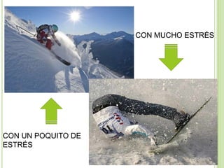 CON UN POQUITO DE
ESTRÉS
CON MUCHO ESTRÉS
 