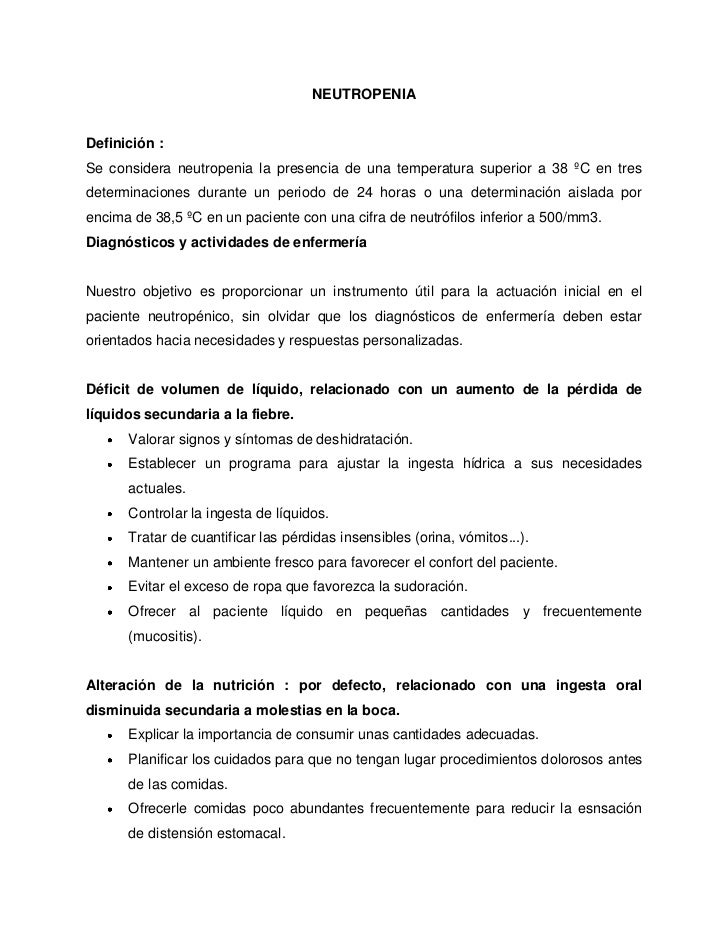 Cuidados De Enfermeria Con Pacientes Que Presenta Anemia