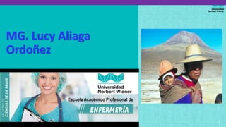 MG. Lucy Aliaga
Ordoñez
1
 