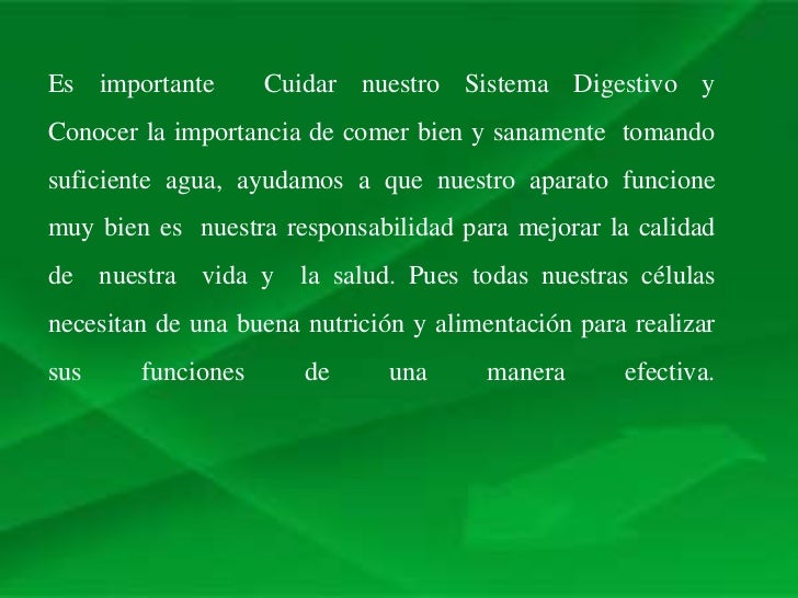 Cuidados del sistema digestivo Slide 2