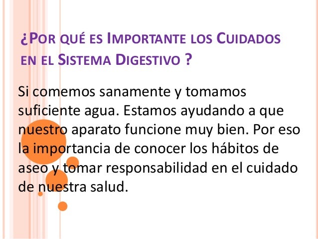 Cuidados del sistema digestivo