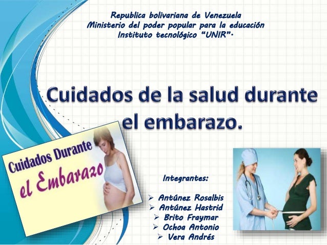 Cuidados durante el embarazo MedlinePlus enciclopedia m dica