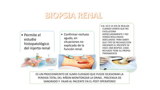 Biopsia Riñon CUIDADOS POST OPERATORIOS INMEDIATO Y MEDIATO..pptx