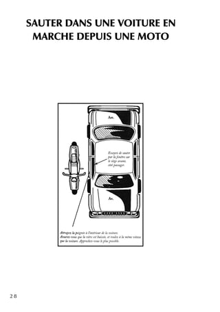 2 8
SAUTER D ANS UNE VO ITURE EN
MARCH E D EPUIS UNE MO TO
 