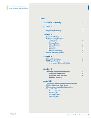 Proposal for Renovation of Culinary Arts School at Los Angeles Trade