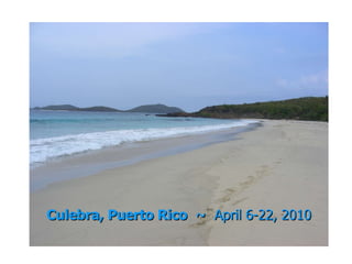 Culebra, Puerto Rico   ~  April 6-22, 2010 