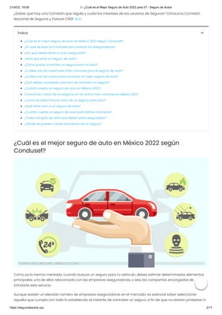 21/4/22, 19:09 ▷ ¿Cuál es el Mejor Seguro de Auto 2022 para ti? - Seguro de Autos
https://segurodeautos.xyz 2/17
¿Sabes qu...