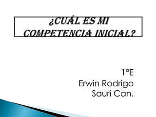 1°E
Erwin Rodrigo
   Sauri Can.
 