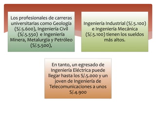 Cuáles son las carreras mejor pagadas del Perú | PPTX