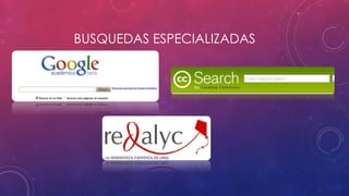 BUSQUEDAS ESPECIALIZADAS
 