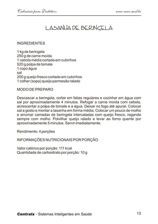 Culinaria  Diabeticos