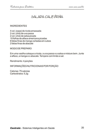 Culinaria  Diabeticos