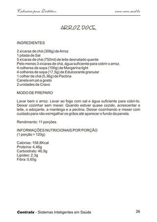 Culinaria  Diabeticos